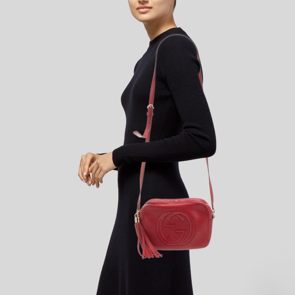 Gucci Red Soho Disco Crossbody Bag FIRM